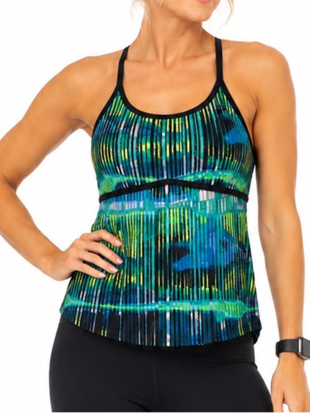 NIKE WOMENS RACERBACK TANKINI TOP SZ LG